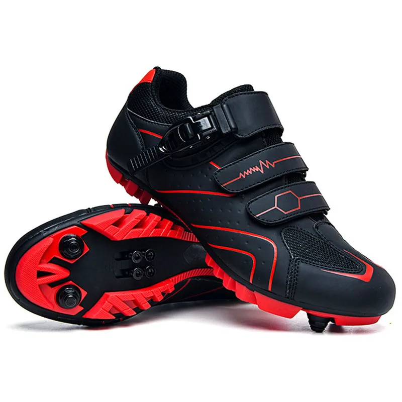 Outdoor Road Bicycle Lock Shoes Rubber Hard-soled Riding Non-slip Breathable Lightweight Mountain Cycling Sneaker