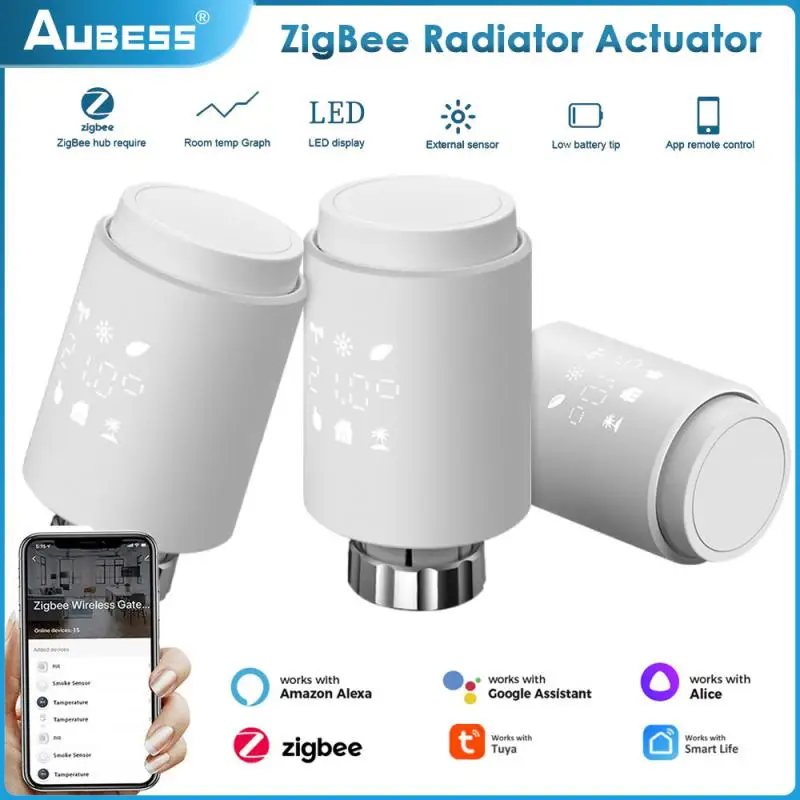 

Smart Radiator Actuator Work With Alexa Google Home Remote Contro Smart Home Zigbee Temperature Controller Tuya Smart Life