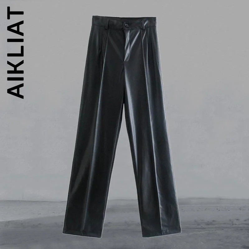 

Aikliat Women Trousers Pants New Leg Long Harajuku Pants For Women Plus Size Quality Pant Soft Elastic Bottoms Mujer Female