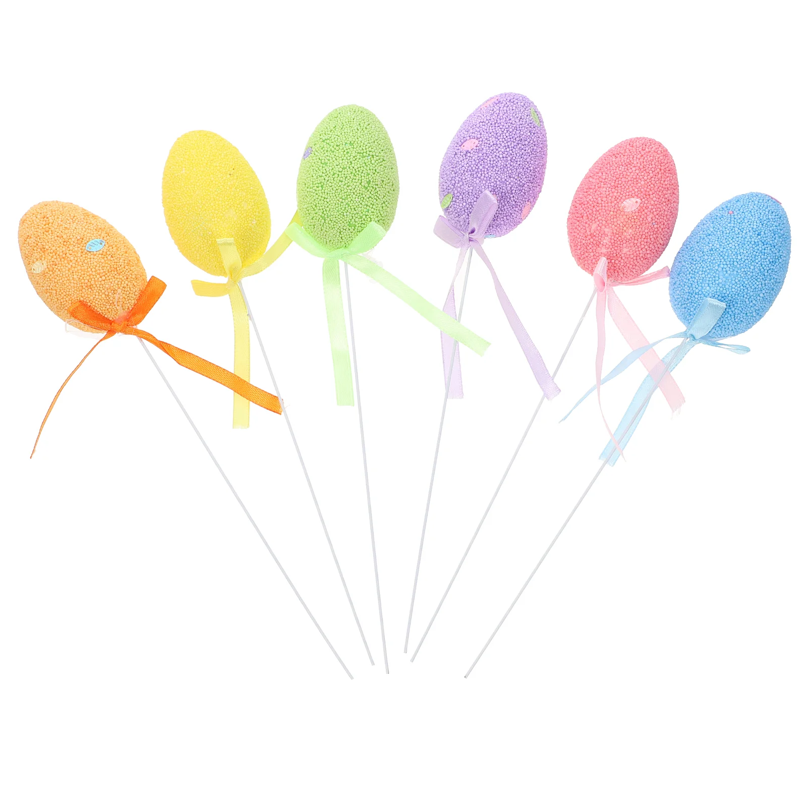 

36pcs Easter Egg Cupcake Toppers Egg Ornaments Easter Party Cake Decorations