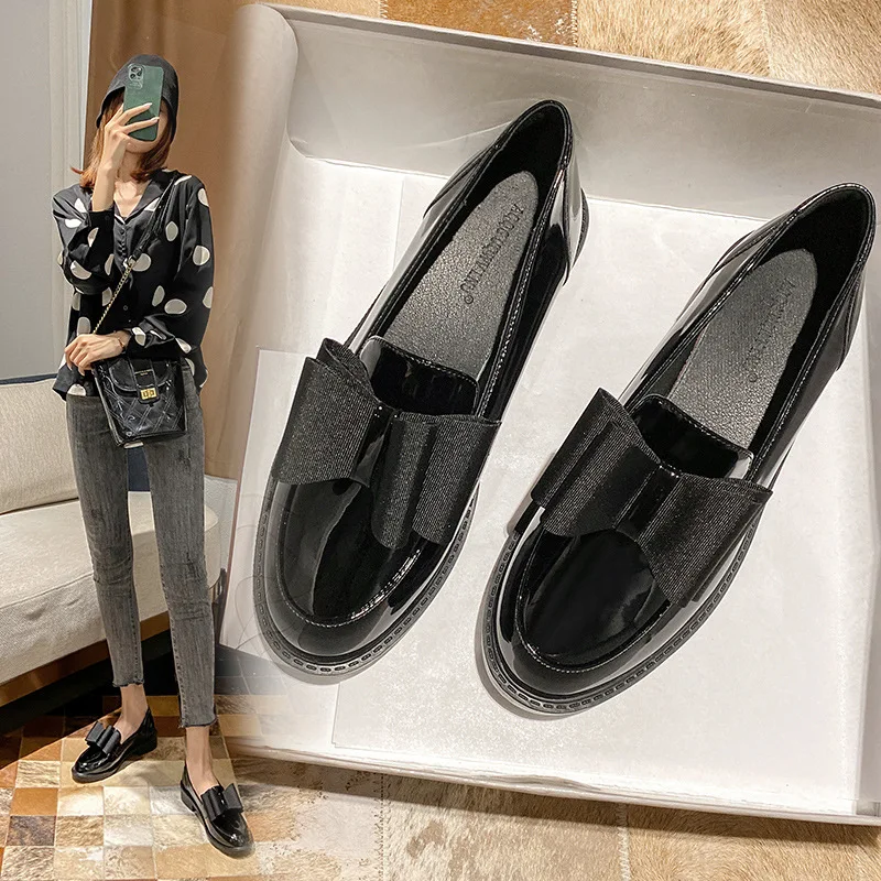 Women's Flat Shoes British Style Ladies Shoes Loafers Women Black Platform Shoes Professional Work Shoes Mujer Mary Jane Shoes
