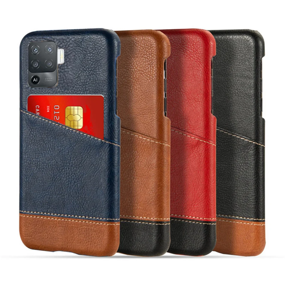 

Luxury Case Card Slot Holder Mixed Splice PU Leather Case for Oppo Reno5 Lite Reno 5lite Renault 5 Light Cover Wallet Coque