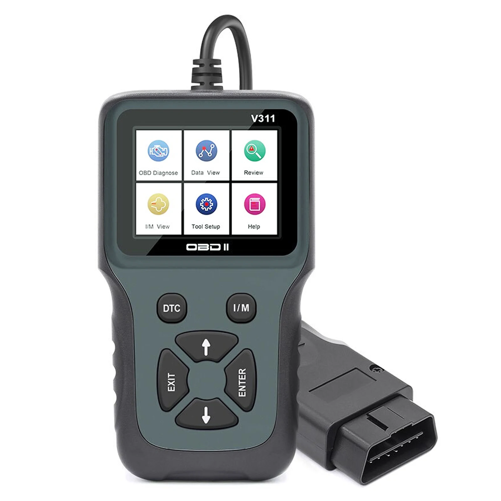 

Цифровой CAN OBD II / EOBD автомобильный диагностический инструмент считыватель кодов неисправностей с 8 языками