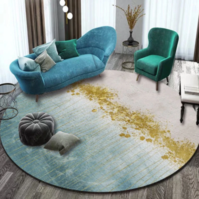 

Simple Living Room Round Persian Carpet Coffee Table Round Mat Swivel Chair Hanging Basket Soft Rugs for Bedroom Decor Tatami