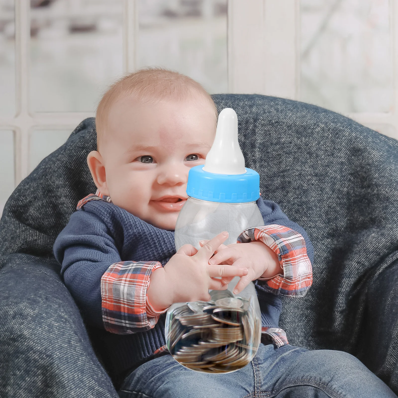 Забавная детская бутылочка-копилка милая копилка принадлежности настольное