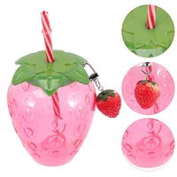 500ml fashion creative strawberry pineapple straw water bottle bar party decoration milk coffee juice straw cup drinkware