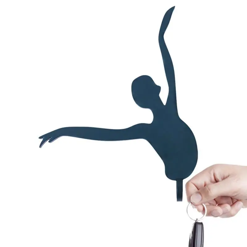 

Клейкий настенный крючок, милый домашний крючок без отверстий, украшение в форме балерины для дома, креативный крючок, многофункциональный ...