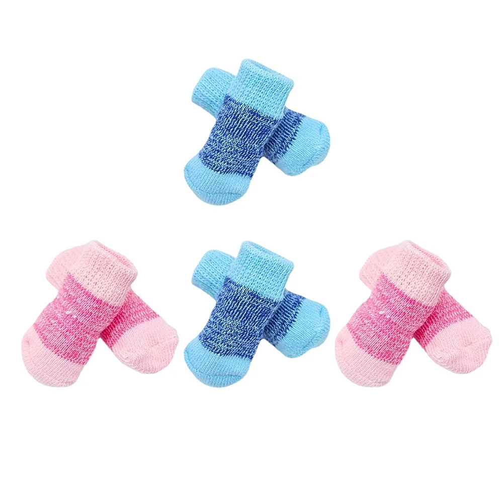 Socks Dogpet Anti Dogs Non Bootiespaw Small Winter Protectors Footwear Weather Control Cats Warm Skid Furry Cold Traction Shoes