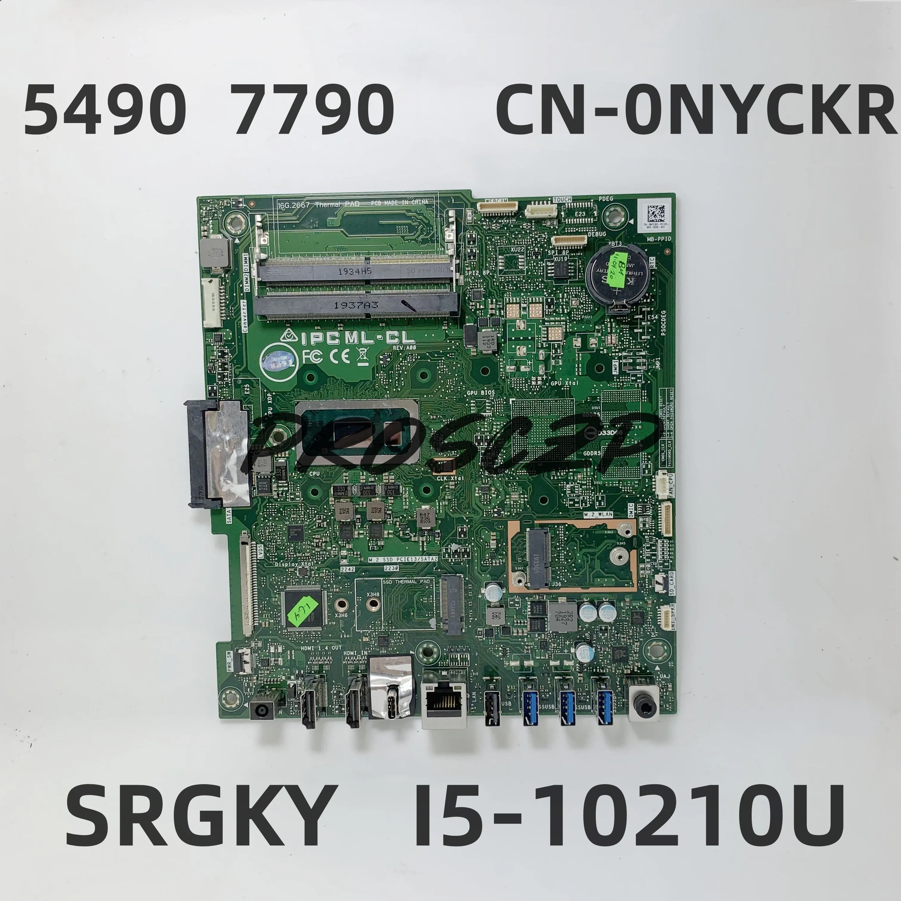 

Материнская плата для ноутбука DELL 5490 7790 с процессором SRGKY I5-10210U