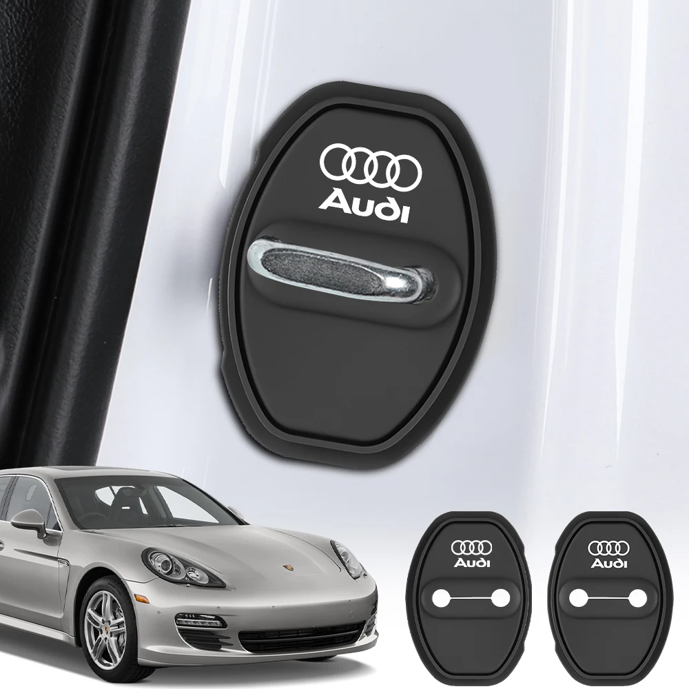 Фото Комплект из 4 защитных накладок на замки дверей автомобиля для Audi Sline TT A1 A2 A3 A4 A5 A6 A7 A8 8P B6 B7 B8 C5 C6 C7 Q5 Q7 Rline S1 S2 S3 S4 S5 S6 №1