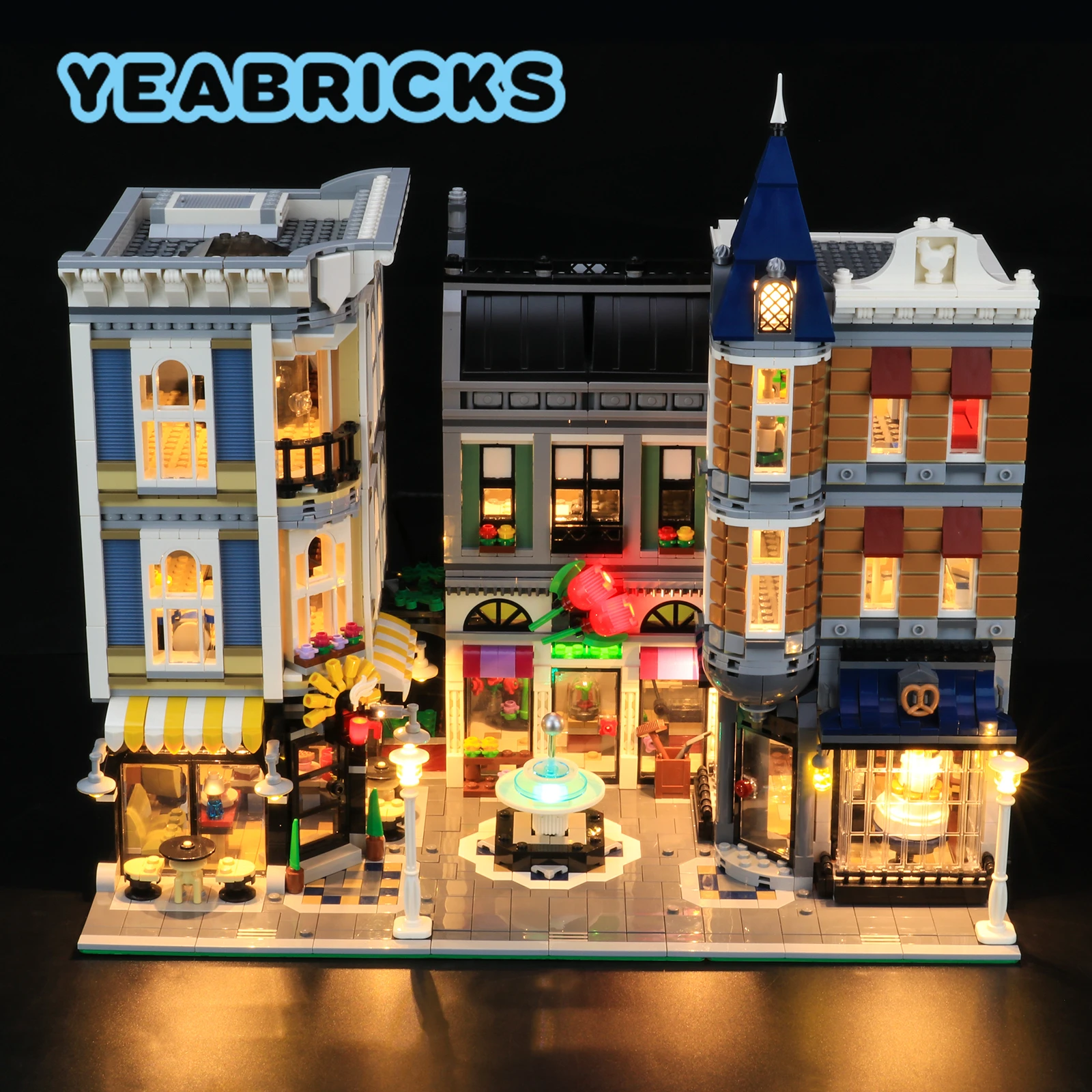 Набор строительных блоков YEABRICKS со светодиодсветильник кой для 10255 года набор