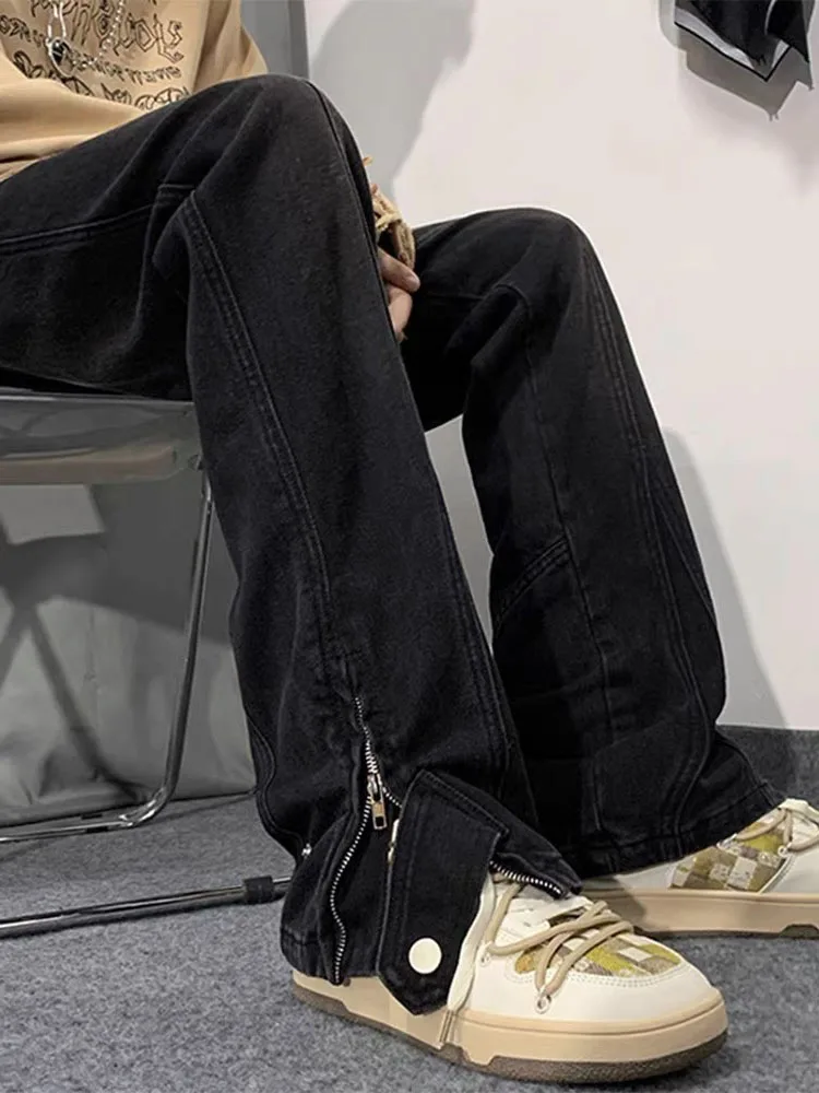 

Women's Autumn Zipper Bootcut Trousers Casual Jeans