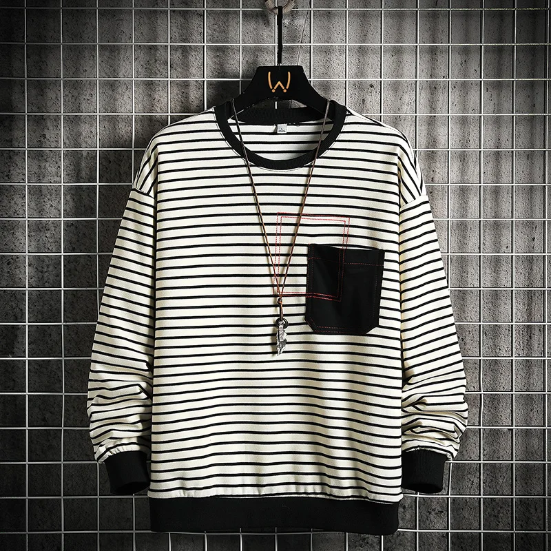 

Men Brand Striped Hoodies Fashion Oversized Hip Hop Sweatshirts 2023 Mens Casual Pullover Tops Streetwear Harajuku Hoodies Men