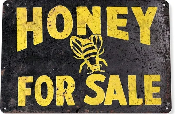 

Медовая Оловянная вывеска для продажи, кухонная пчелиная ферма, деревенский металлический декор