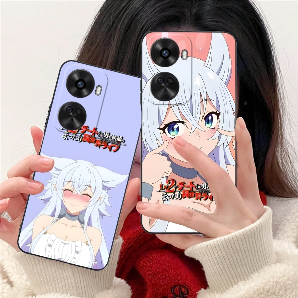 Милый чехол для мобильного телефона с аниме Fenrys Huawei Nova 12 11 10 9 8 7 Pro SE цвет черный