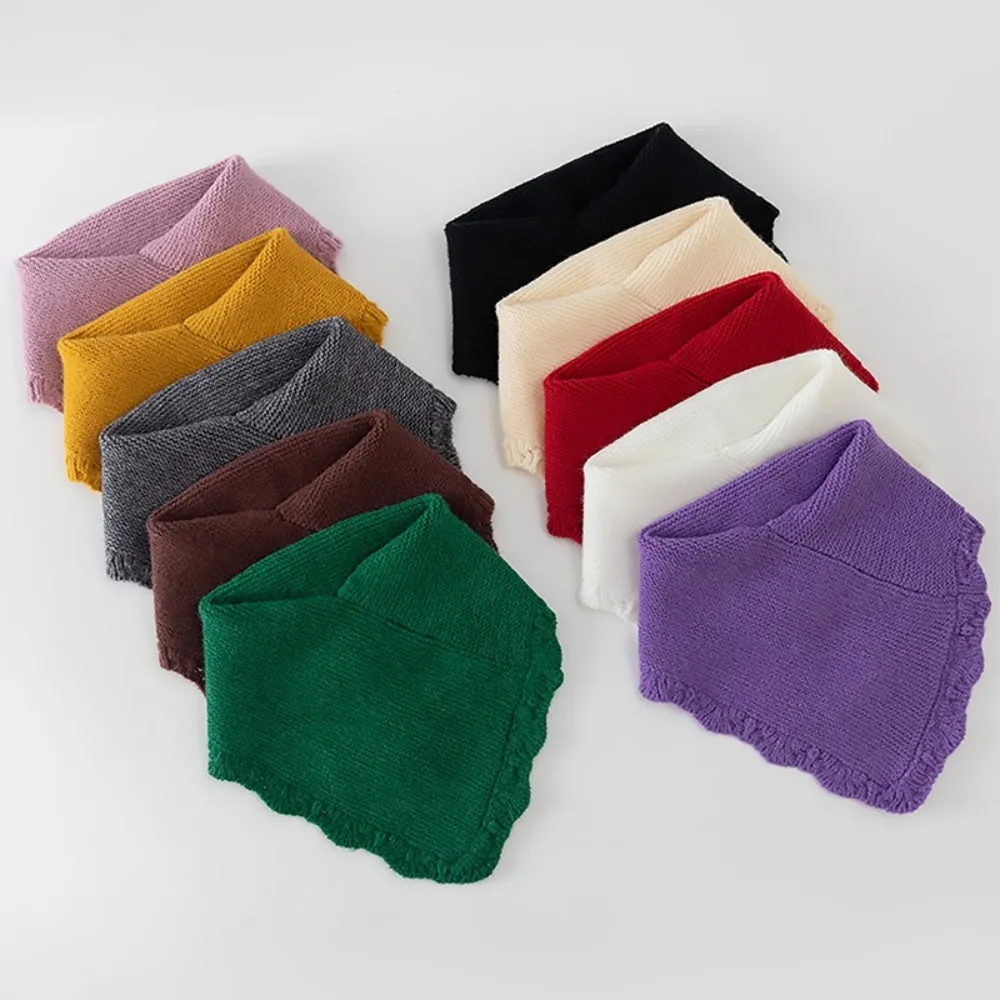 Повседневный съемный вязаный накладной воротник теплая ветрозащитная вязаная