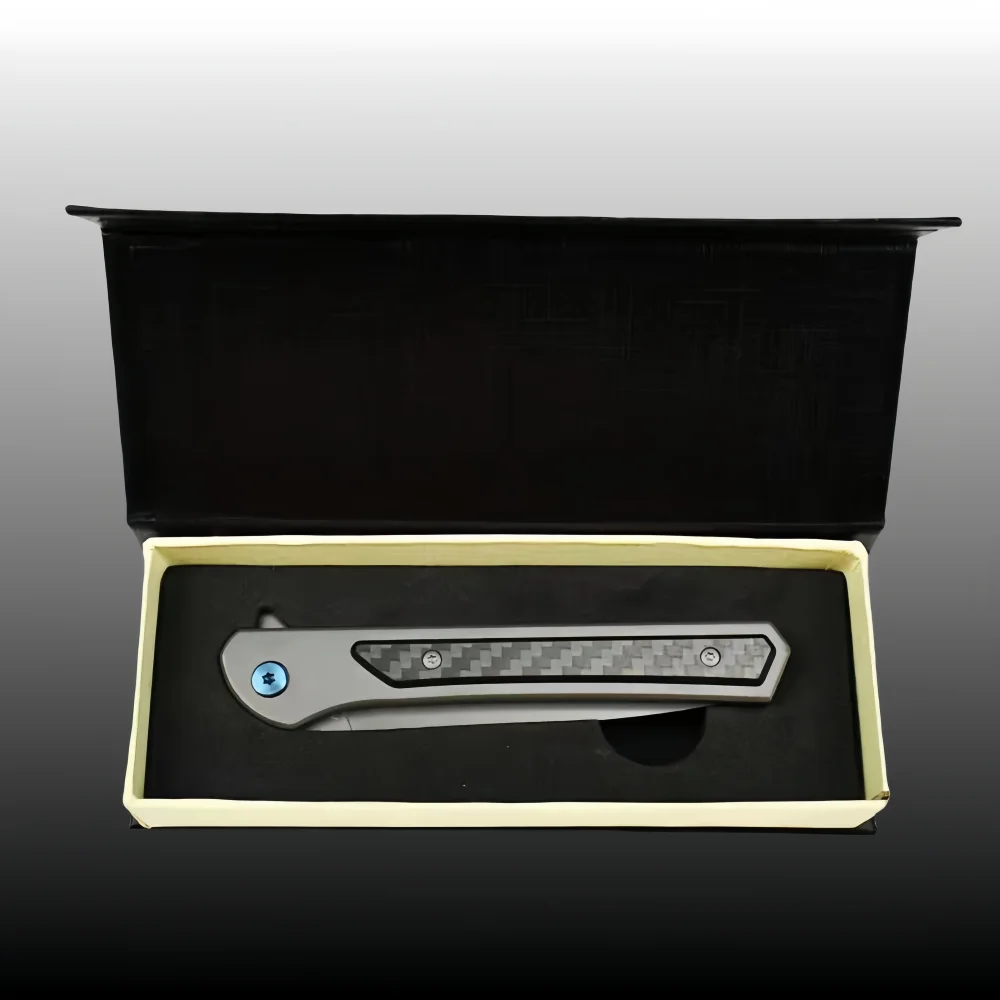 Карбоновая пайка карманный нож для выживания ручка из сандалового дерева