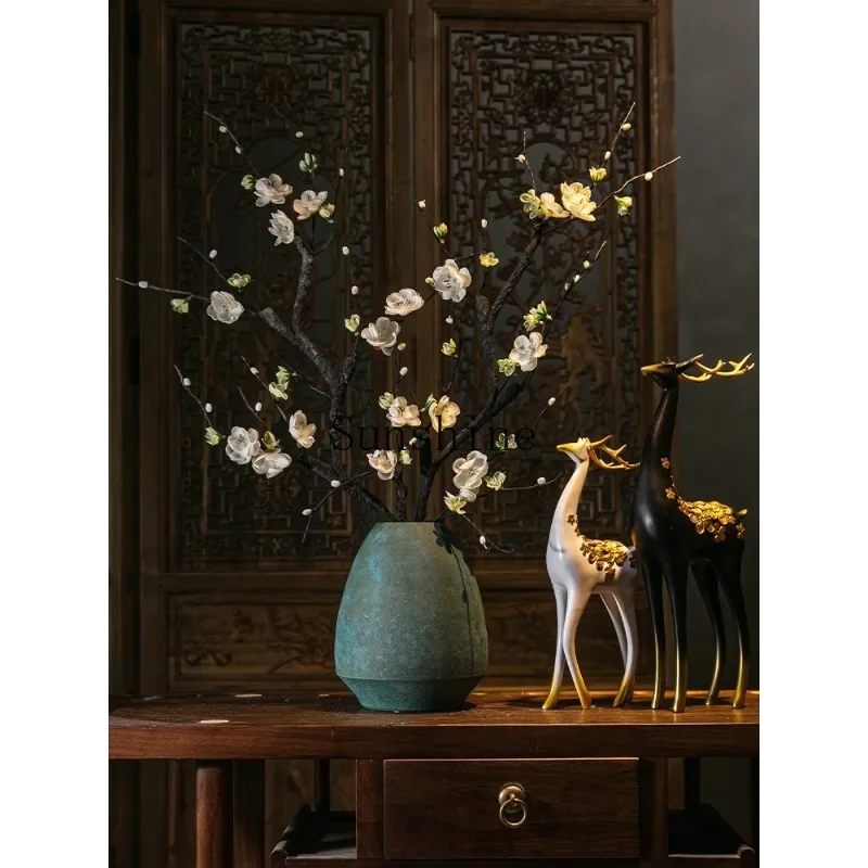 Цветочная композиция для гостиной веранды телевизионный шкаф стойка украшения