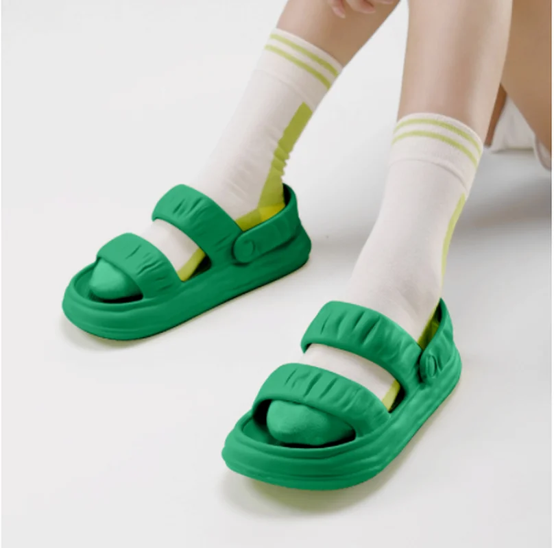 

2022 New Sandals Women New Casual Platform Slippers Summer Shoes Non-slip Home Slides Female Outdoor Beach Sandalias De Mujer