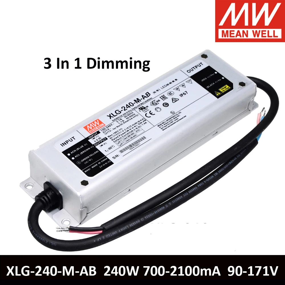 Тайвань MEAN WELL Xlg-240 H L M Series 750 мА 1400 4900 Блок питания 240 Вт Постоянная мощность