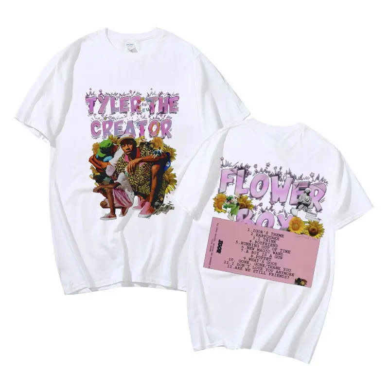 

Tyler The Creator Golf Wang Flower Boy Cat Rap Music Golf Wang OFWGKTA Skate Mens Tshirt Pure Cotton Men Women Hip Hop T Shirt