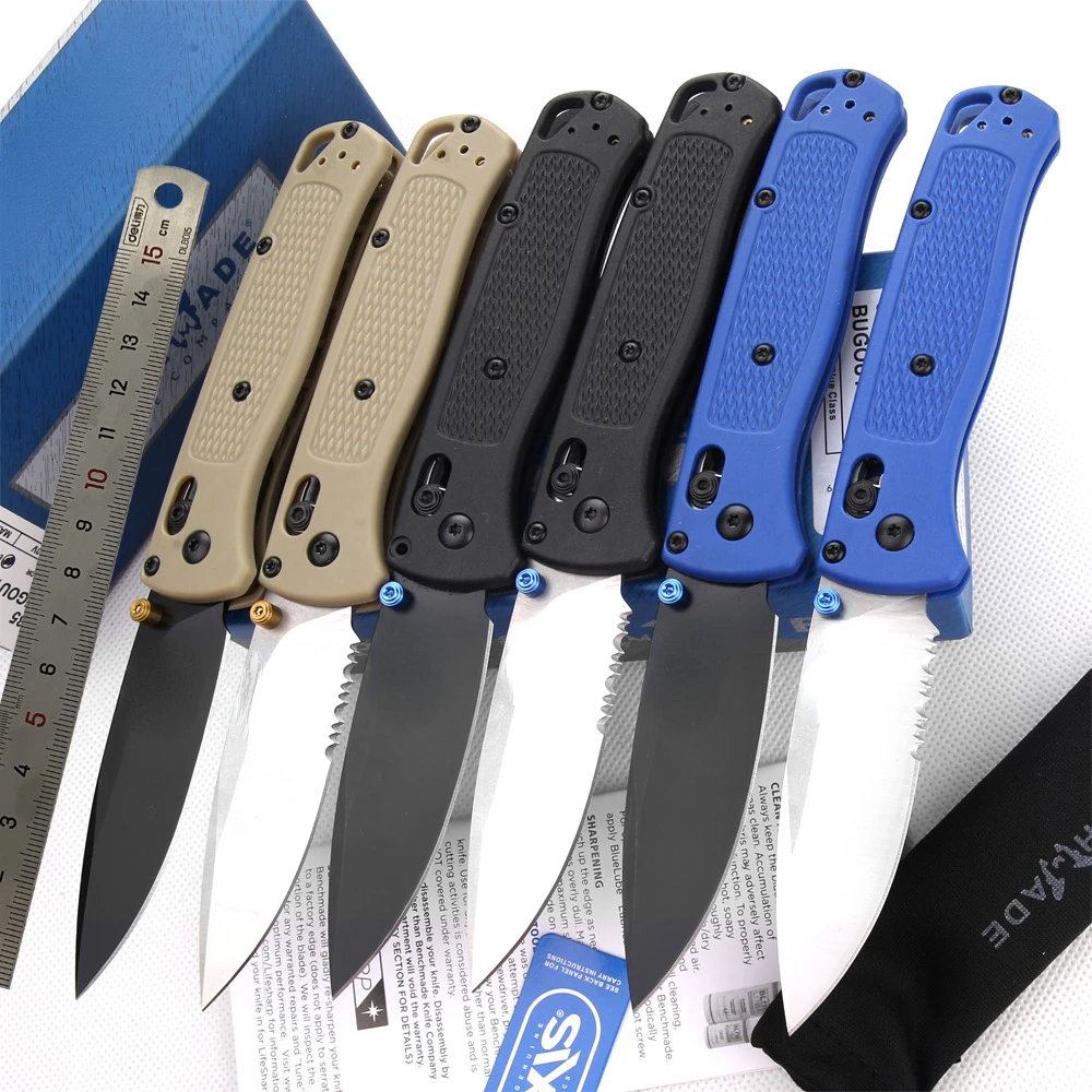 

New BM 535 Bugout EDC Folding Pocket Knife Black/ White Blade Survival Tactical Knife Outdoor Facas Jackknife Hand Tools Rescue