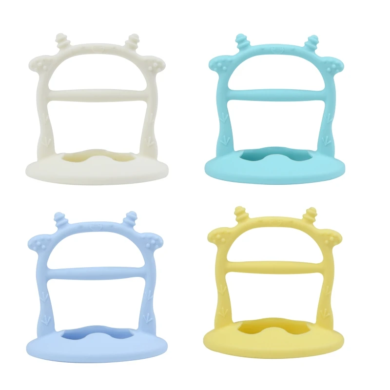 

Детское Зубное кольцо, силиконовый Прорезыватель с бусинами, Успокаивающая Соска-пустышка, зубная игрушка для кормления моляром, аксессуар...