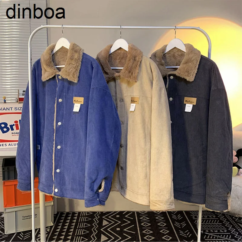 

Parkas Men Corduroy Clothing Thicken Winter Design Gentle College Ulzzang Baggy Comfortable Y2k All-match Preppy Handsome Unisex
