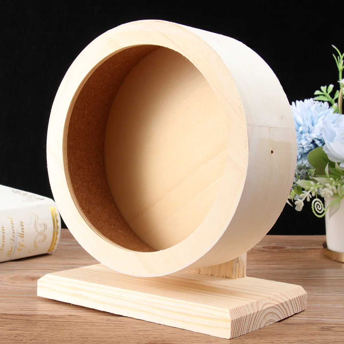 

Wheel Hamster Exercise Running Run Disc Toy Pet Chinchilla Cage Pets Wooden Silent Hedgehog Inch Non Chin Cages Toys Guinea Rat