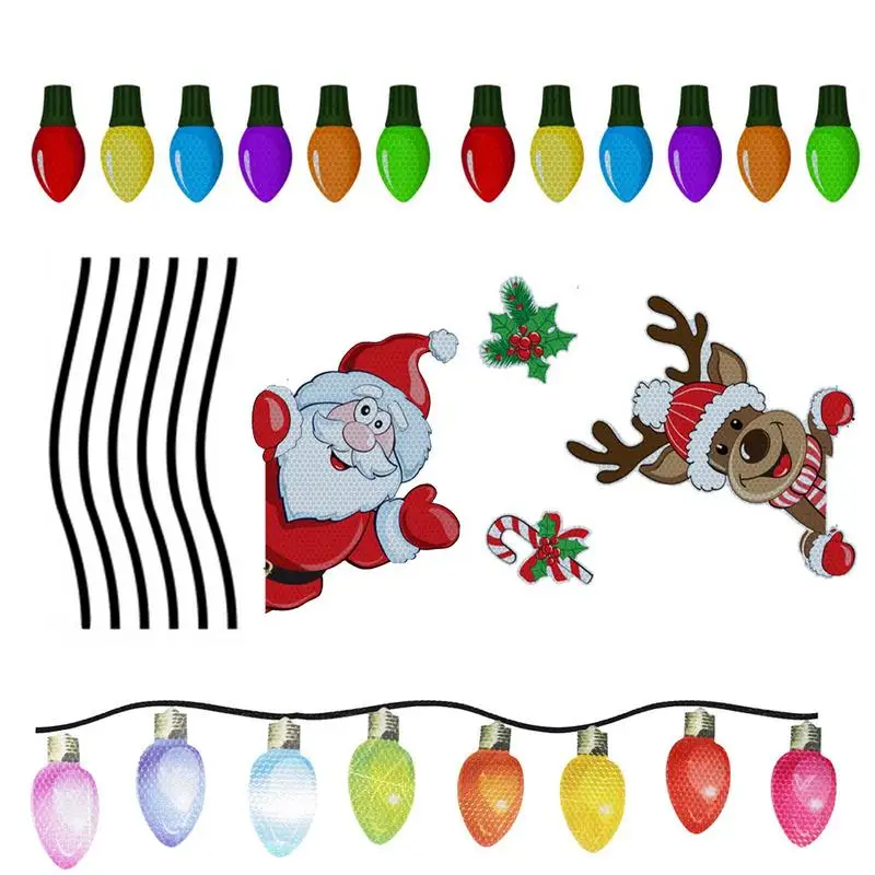 

Christmas Car Refrigerator Decorations 22 Pcs Christmas Car Magnets Adopt Reflective Design Reflective Christmas Car Magnets For