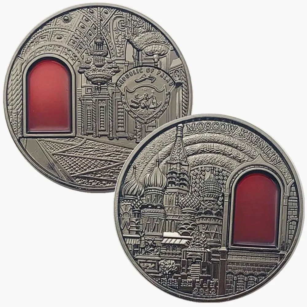 1 шт. Памятные монеты Palau 2012 награды минерального искусства Россия Москва монета