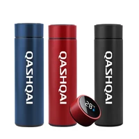automobile smart thermos bottle with temperature display thermos for nissan qashqai j11j10 coffee cup with car logo accessories