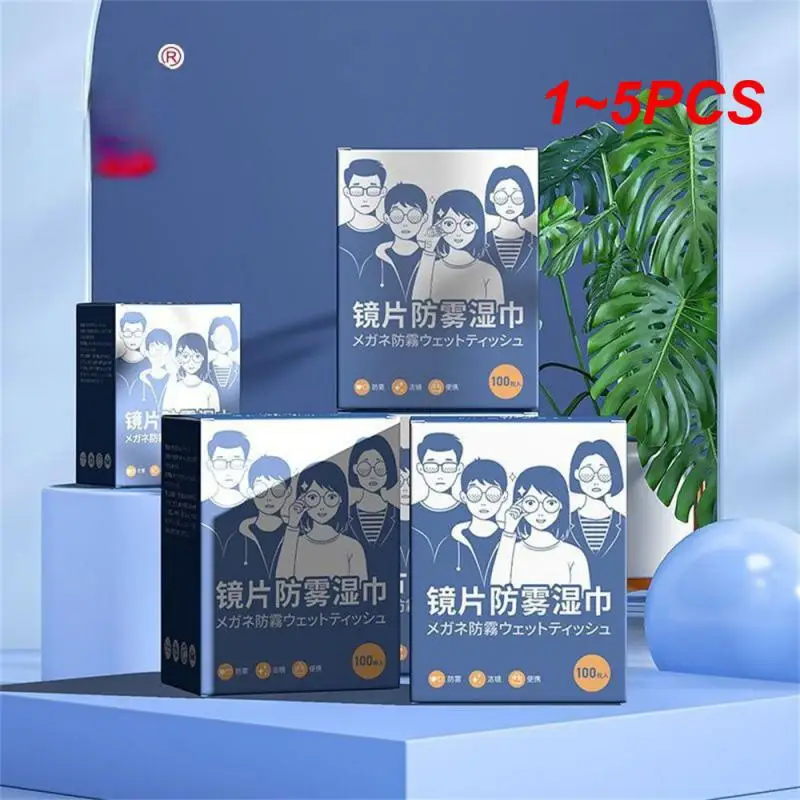

1~5PCS Glasses Wipes Multipurpose Anti-fog Glasses Cloth For Home Office School Wet Wipes Portable Cleaning Lens Wipes