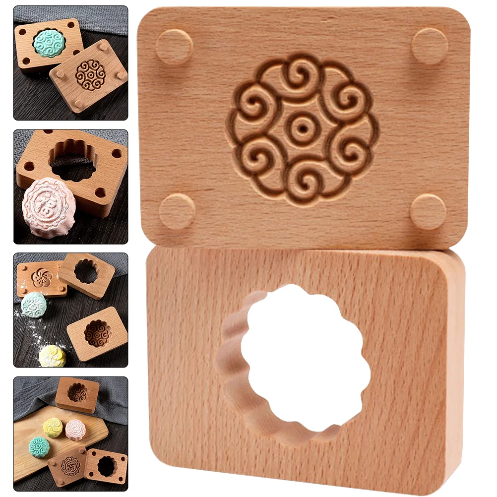 

Cookie Cake Stamp Baking Molds Maamoul Biscuit Mooncake Pastryhand Embossing Woodchristmas Diy Pressed Traditional Green Presses