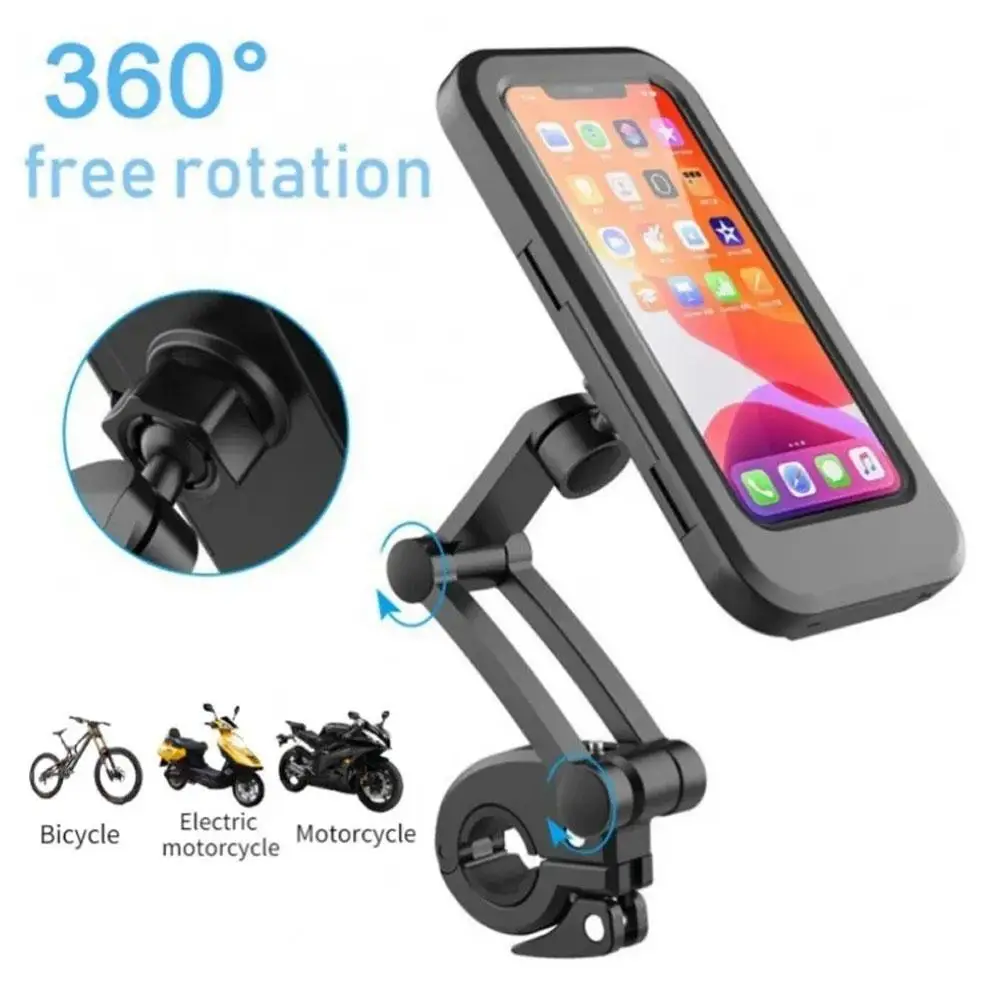 

Waterproof Magnetic Attraction Bicycle Mobile Phone Bike Universal 360°Swivel Motorcycle Holder GPS Cellphone Adjustable Ho R0P9