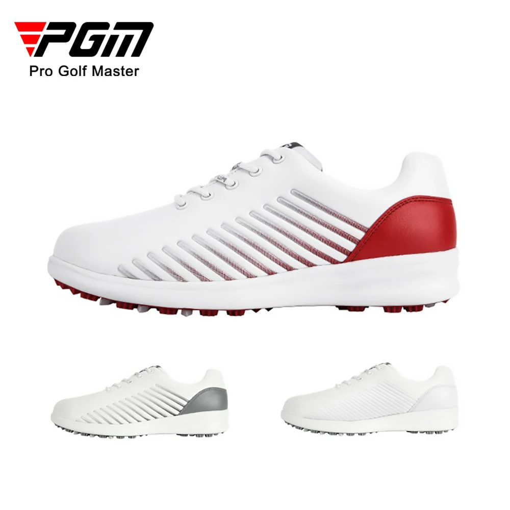 PGM Golf Shoes For Women Front Tie Waterproof Sports Shoes Ladies Breathable Golf Sneakers Lightweight Anti-Slip Trainers XZ156