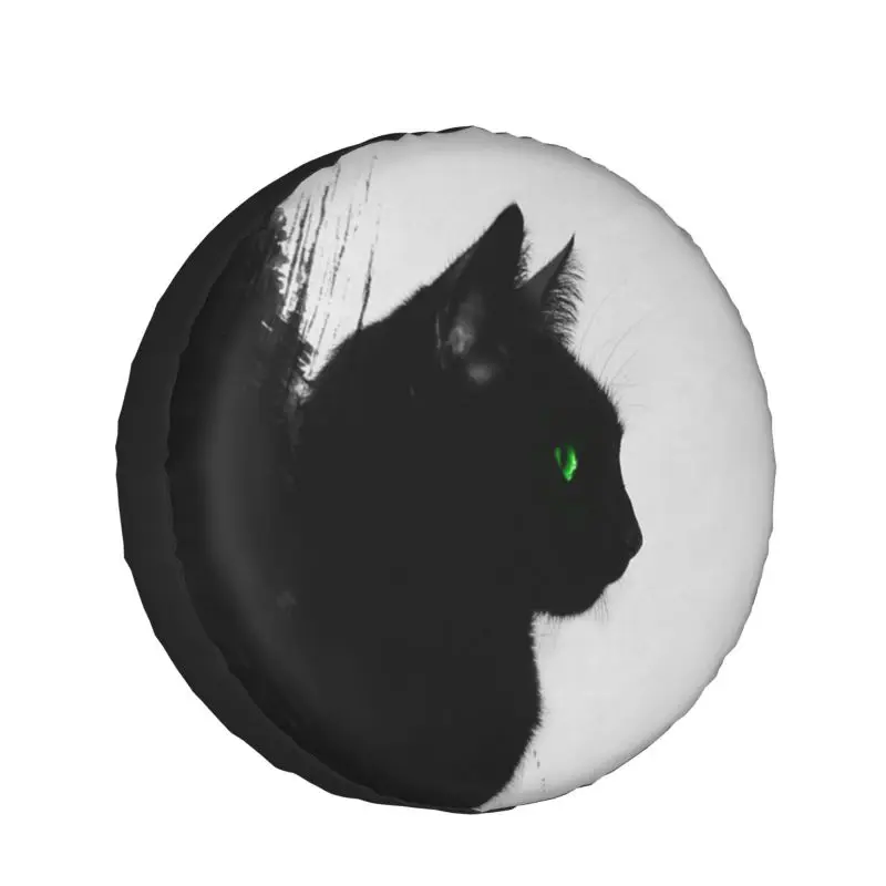 

Cute Black Cat Spare Tire Cover Dustproof Waterproof UV Sun Wheel Tire Cover Suitable for Jeep, Trailer,