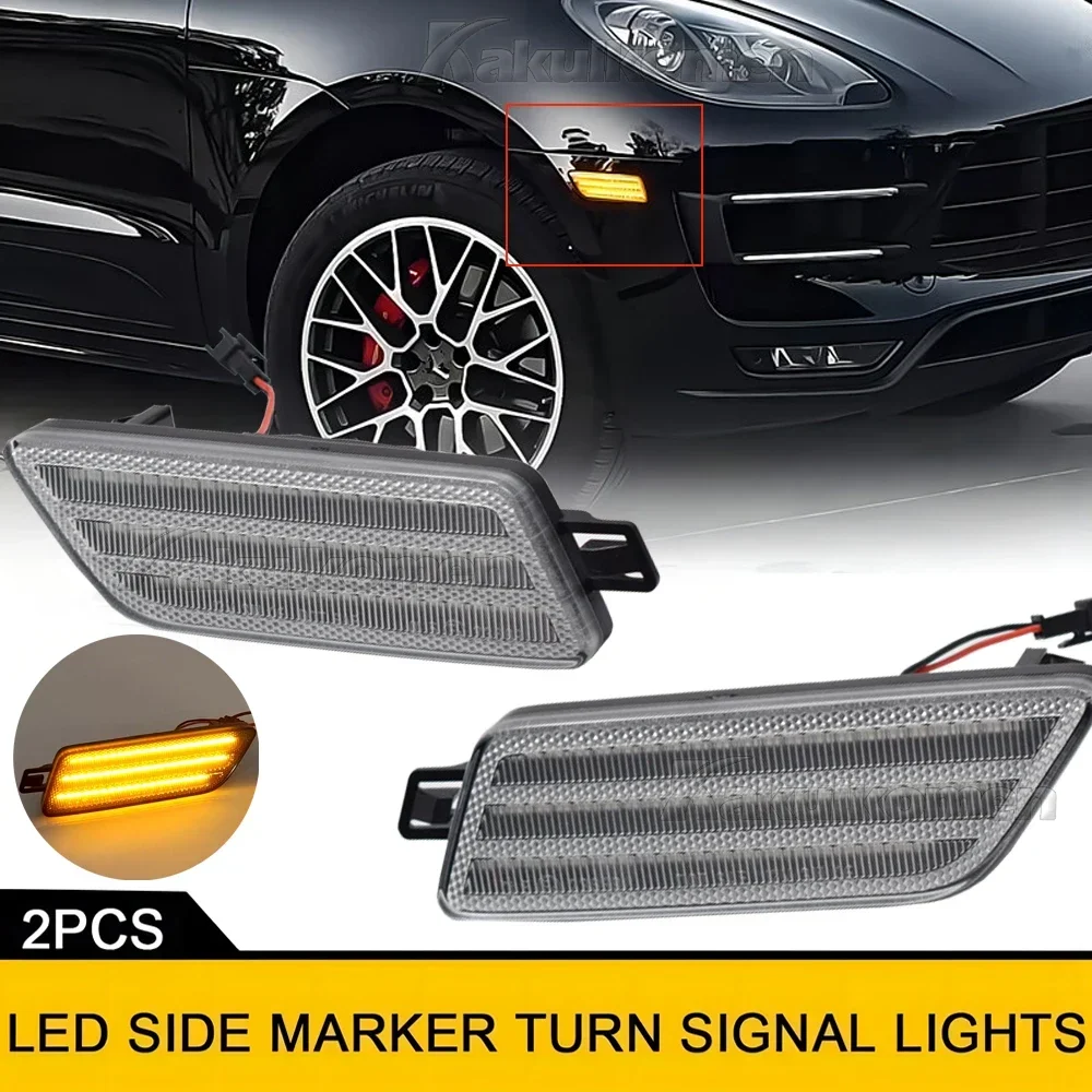 Последовательный мигающий боковой указатель поворота для Porsche Macan 95B-Series GTS 2014-2021