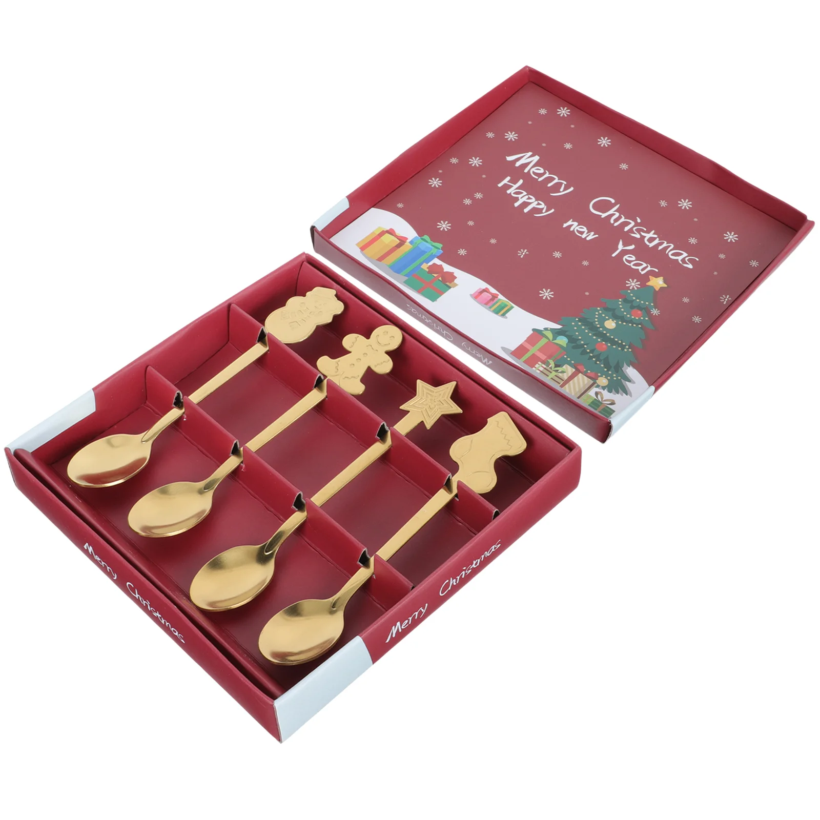 Tapetes Gruál Para Mesa De Comedor Рождественская десертная ложка Прекрасные виниловые