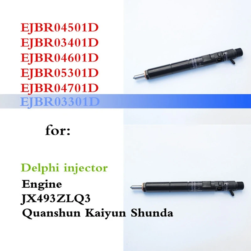 

EJBR03301D Engine Diesel Fuel Injector R03301D Common Rail Nozzle For JMC JX493ZLQ3A