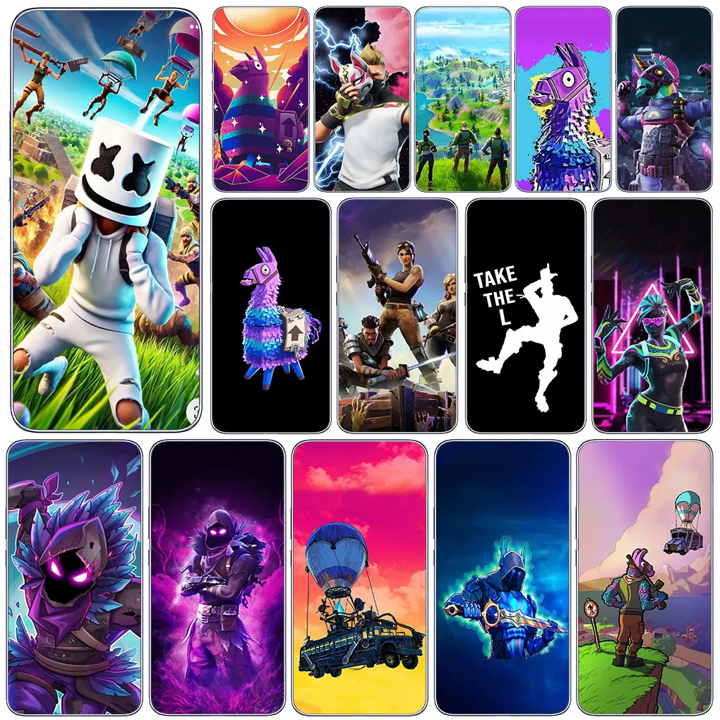 Чехол для телефона с плакатом F-Fortnites-Wallpaper Samsung Galaxy A04 A14 A23 A34 A54 M23 M33 M52 M53 M30S M31 M51 M21