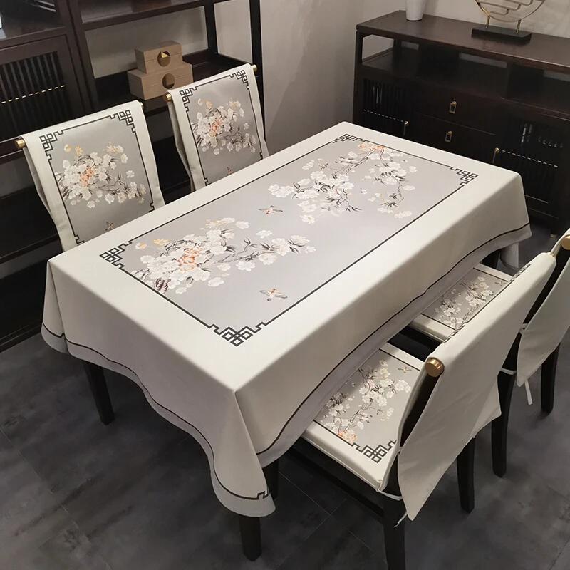 Современная Минималистичная китайская скатерть водонепроницаемая Классическая