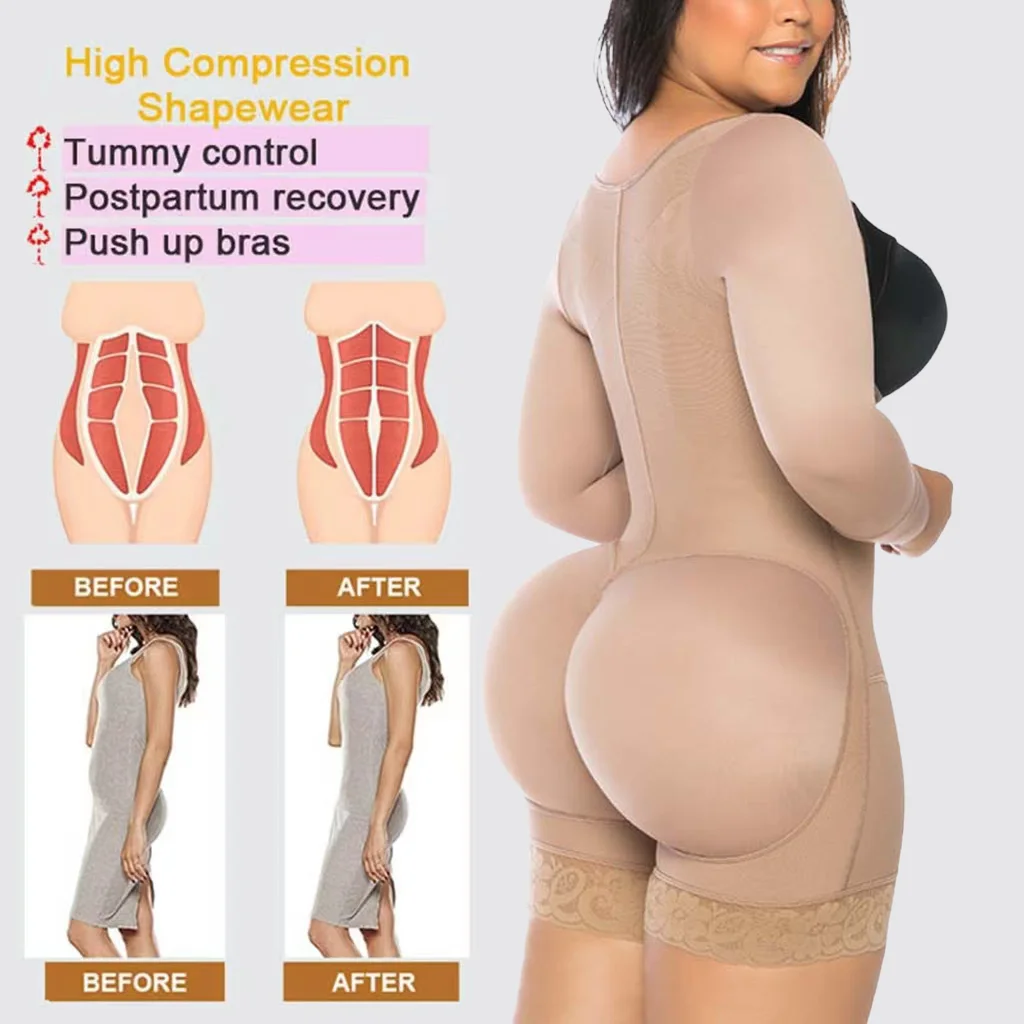 Fajas Colombianas Reductora Waist Trainer Corset Корсет Lingerie Full Body Shaper Skims Postpartum For Women Slimming Shapewear