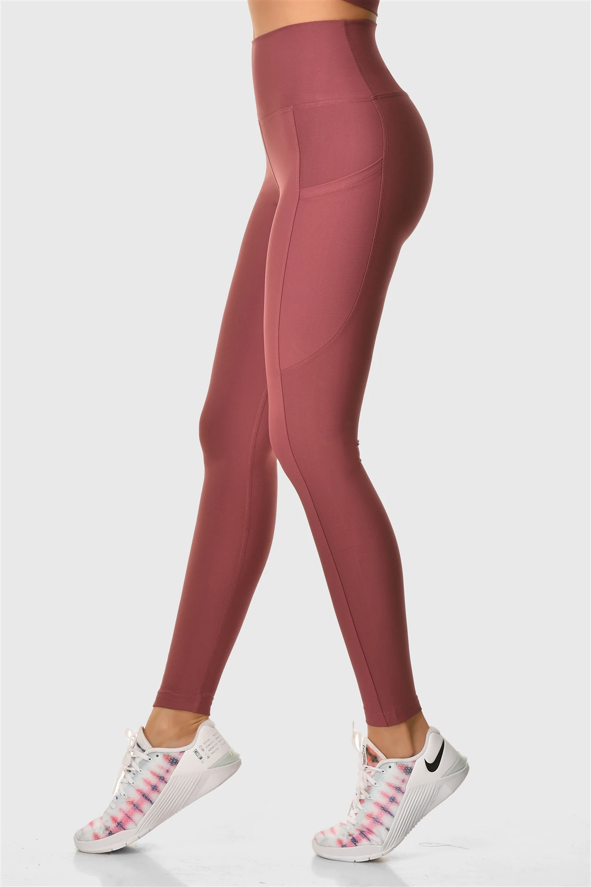 Superstacy High Waist Pockets Color Rose Sports Leggings