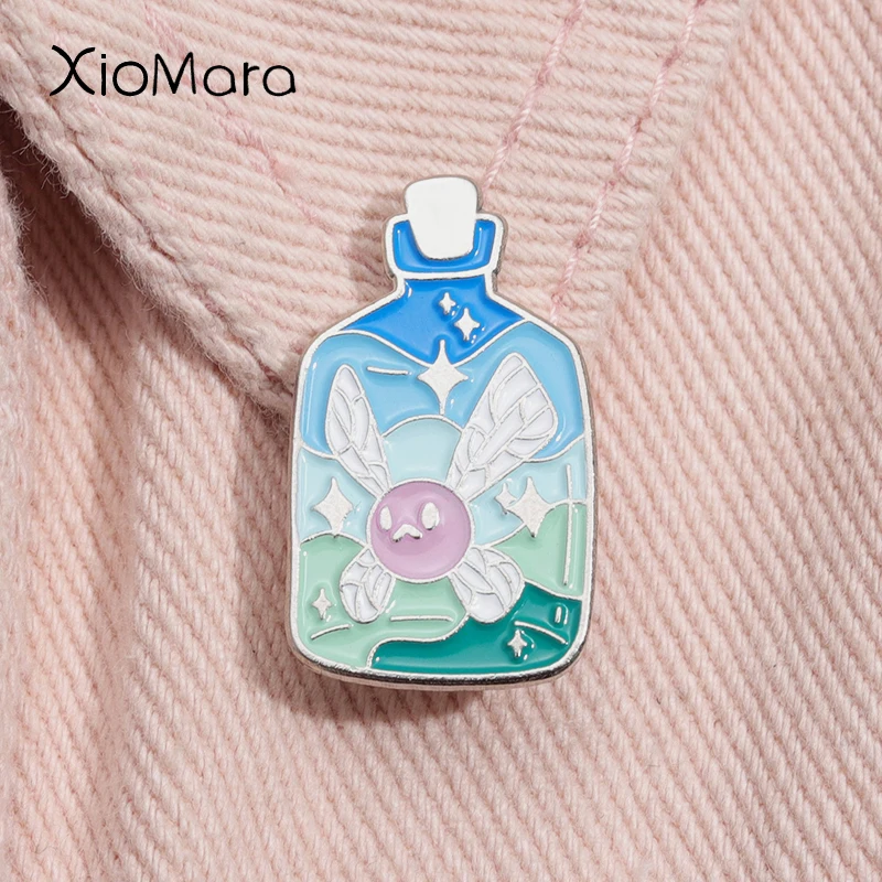 

Kawaii Fairy Bottle Enamel Pin Adventure Games Legend of Zelda Brooches Lapel Backpack Badge Cute Jewelry Gift For Friends