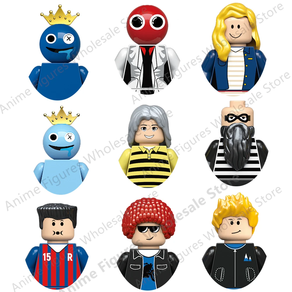 

New Creative Lovely Cartoon GAME FIGURES Building Block RobloxING Bricks ASSEMBLE Educational Toys Rainbow Friends For Kids Gift