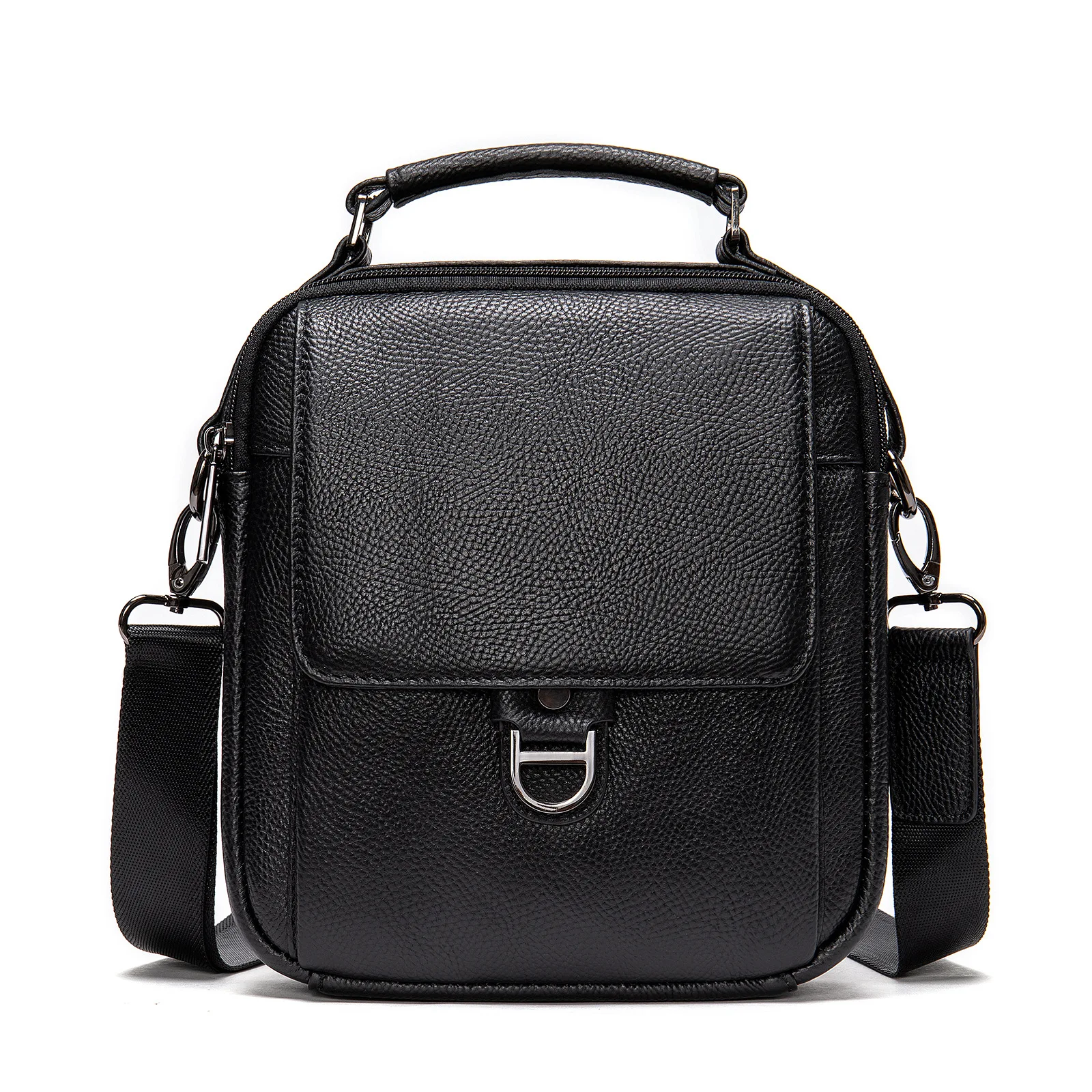 

Men's Shoulder Messenger Bag Casual Handbags Genuine Leather Small Crossbody Tote Bags for Man 2022 Business Sling Husband Black