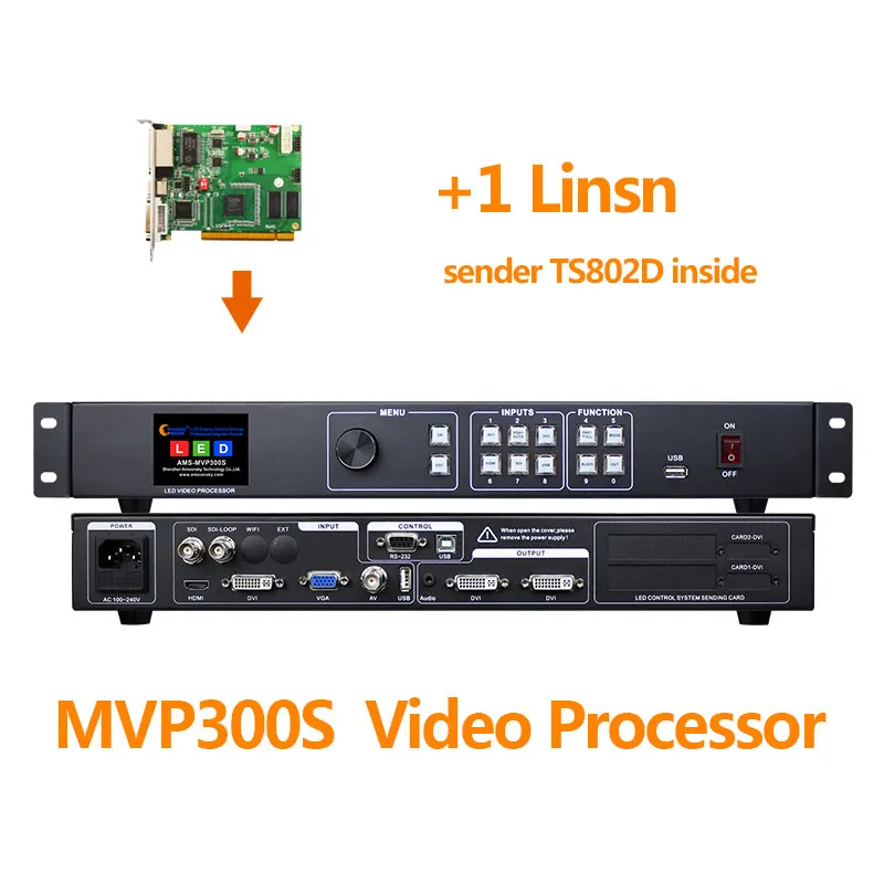

led display cost AMS-MVP300S led screen controller sdi with linsn ts802d sending card for full color custom led display
