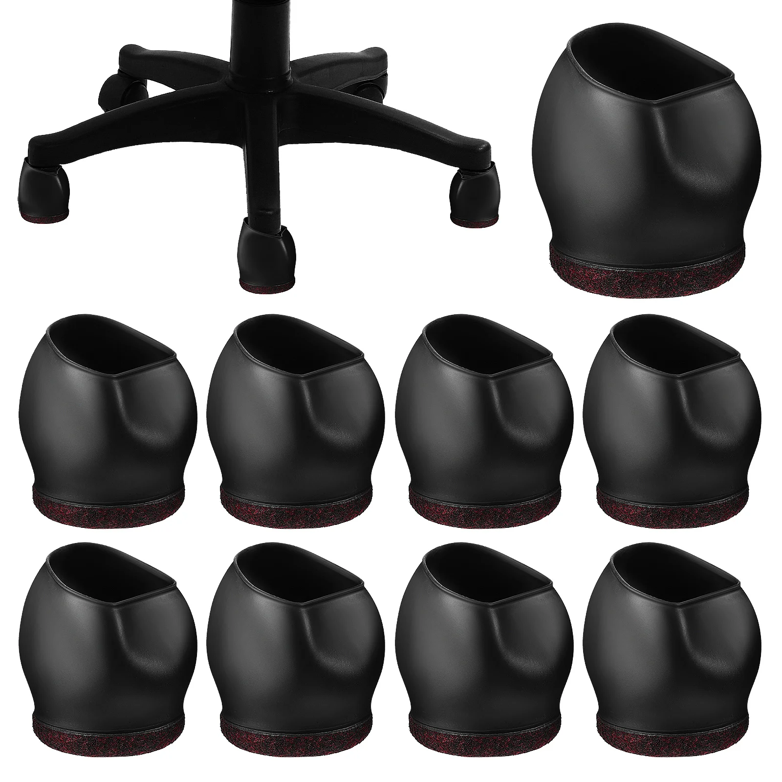 

10 Pcs Furniture Caster Cups Rolling Chair Wheel Stopper Wheels Tpe Office Dining Slider Hardwood Floors