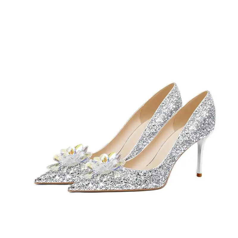 

Женские туфли-лодочки с острым носком на высоком каблуке-шпильке